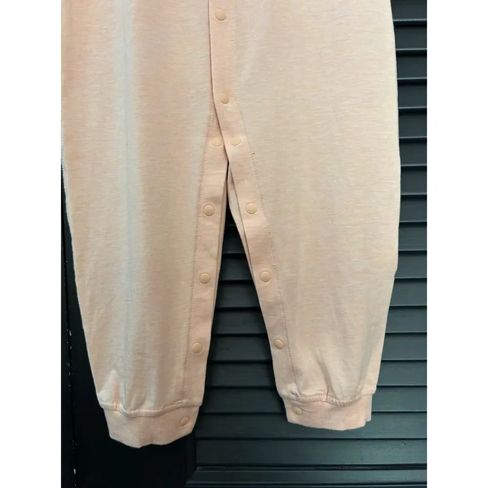 NEST Pantone Bellini Peach Baby Snap-Front Romper, Size 18-24 Months